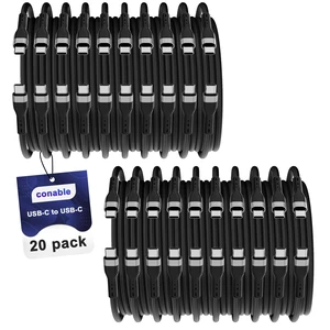 USB Type C Cable (4FT, 20 Pack), USB C to USB-C 3A Fast Charging Cord, Bulk | Braided, Multipack, Compatible with iPhone 17 16 15, iPad, Samsung Galaxy S26 S25 S24, LG, Pixel, PS5, CarPlay USB Type C Cable (4FT, 20 Pack), USB C to USB-C 3A Fast Charging Cord, Bulk | Braided, Multipack, Compatible with iPhone 17 16 15, iPad, Samsung Galaxy S26 S25 S24, LG, Pixel, PS5, CarPlay
