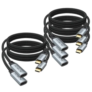 XiAyriky 3FT USB C Extension Cable 5-Pack, Braided, 100W, 10Gbps, 4K Video | Type-C male to female cord, fits Galaxy, iPhone 16/15, iPad Pro, CarPlay, SSD XiAyriky 3FT USB C Extension Cable 5-Pack, Braided, 100W, 10Gbps, 4K Video | Type-C male to female cord, fits Galaxy, iPhone 16/15, iPad Pro, CarPlay, SSD