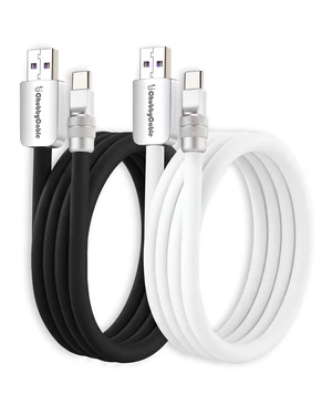 chubbycable 120W Silicone USB A to C Cable, 2 Pack, Black+White, 6.6FT | For iPhone 18/17/16/15 Series, MacBook Pro/Air, iPad Pro/Air, Galaxy S26/S25/S24, Pixel, Couple Color Fast Charging Cable chubbycable 120W Silicone USB A to C Cable, 2 Pack, Black+White, 6.6FT | For iPhone 18/17/16/15 Series, MacBook Pro/Air, iPad Pro/Air, Galaxy S26/S25/S24, Pixel, Couple Color Fast Charging Cable