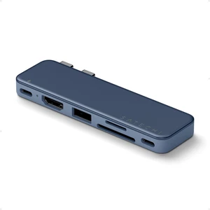 Satechi 6-in-2 USB-C Snap Hub, 4K/60Hz HDMI, for MacBook Neo, Indigo | USB hub, 45W PD pass-through charging, SD & microSD card readers, 5 Gbps Type-A/Type-C data, for MacBook Neo Satechi 6-in-2 USB-C Snap Hub, 4K/60Hz HDMI, for MacBook Neo, Indigo | USB hub, 45W PD pass-through charging, SD & microSD card readers, 5 Gbps Type-A/Type-C data, for MacBook Neo
