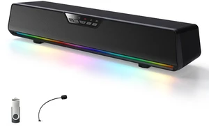 ottosing Computer Speakers with Microphone, 7.1 Surround Sound Bar for PC Gaming, RGB Lighting USB Powered Desktop Speakers, Bluetooth 5.4 Soundbar for Laptop, Tablet, TV ottosing Computer Speakers with Microphone, 7.1 Surround Sound Bar for PC Gaming, RGB Lighting USB Powered Desktop Speakers, Bluetooth 5.4 Soundbar for Laptop, Tablet, TV