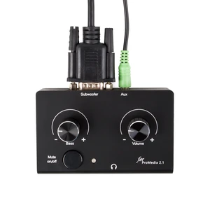 Replacement Control Pod Compatible for Klipsch ProMedia 2.1 (Original) Speakers - Standalone Wired Remote with Mute Button (6-Pin DIN Plug(Round Shaped)) Replacement Control Pod Compatible for Klipsch ProMedia 2.1 (Original) Speakers - Standalone Wired Remote with Mute Button (6-Pin DIN Plug(Round Shaped))