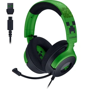 Razer Kraken V4 X Wired USB-C & Type A Gaming Headset, Minecraft Edition | Cardioid Mic, Memory Foam Cushions, Chroma RGB Lighting, For PC, Mac, PS5, Nintendo Switch 2 Razer Kraken V4 X Wired USB-C & Type A Gaming Headset, Minecraft Edition | Cardioid Mic, Memory Foam Cushions, Chroma RGB Lighting, For PC, Mac, PS5, Nintendo Switch 2