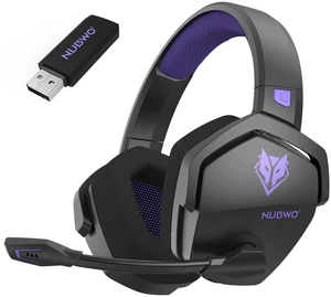 NUBWO Wireless Gaming Headset with Mic for Ps5 Ps4 PC, Zero Interference, 100-Hour Battery All-Day Play, 23ms Sync for Fortnite & Call of Duty/FPS Gamers, Triple Mode All Devices Compatible - Purple NUBWO Wireless Gaming Headset with Mic for Ps5 Ps4 PC, Zero Interference, 100-Hour Battery All-Day Play, 23ms Sync for Fortnite & Call of Duty/FPS Gamers, Triple Mode All Devices Compatible - Purple