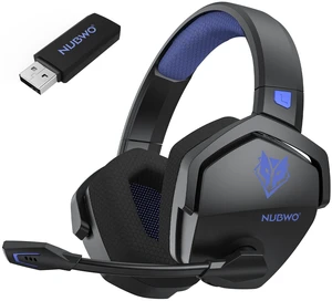 NUBWO Wireless Gaming Headset with Mic for Ps5 Ps4 PC, Zero Interference, 100-Hour Battery All-Day Play, 23ms Sync for Fortnite & Call of Duty/FPS Gamers, Triple Mode All Devices Compatible - Blue NUBWO Wireless Gaming Headset with Mic for Ps5 Ps4 PC, Zero Interference, 100-Hour Battery All-Day Play, 23ms Sync for Fortnite & Call of Duty/FPS Gamers, Triple Mode All Devices Compatible - Blue