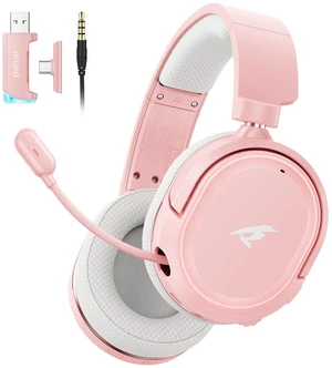 Picun G2 Wireless Gaming Headset with Mic for PC PS5 PS4 Switch, White Pink | 7.1 Virtual Surround Sound ,Hi-Res Audio, 2.4GHz/Bluetooth 5.4/Wired, 100H Playtime, ENC Noise-Canceling Mic, RGB Picun G2 Wireless Gaming Headset with Mic for PC PS5 PS4 Switch, White Pink | 7.1 Virtual Surround Sound ,Hi-Res Audio, 2.4GHz/Bluetooth 5.4/Wired, 100H Playtime, ENC Noise-Canceling Mic, RGB
