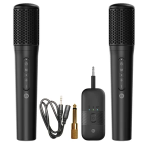 TAZATA Wireless Microphones System,Dual Handheld Microphone with Rechargeable Receiver, for Karaoke, Speech, Wedding, Church, PA System,Outdoor Events,Party Gifts TAZATA Wireless Microphones System,Dual Handheld Microphone with Rechargeable Receiver, for Karaoke, Speech, Wedding, Church, PA System,Outdoor Events,Party Gifts