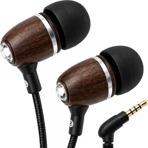 Wooden Aux 3.5mm Jack Wired Earbuds for Laptop, Computer, Phone | Inline Microphone, Genuine Wood, Deep Bass, S/M/L Ear Bud Tips, Tangle Free Braided Cord, Carry Pouch, 3.5 mm Headphones Wire Wooden Aux 3.5mm Jack Wired Earbuds for Laptop, Computer, Phone | Inline Microphone, Genuine Wood, Deep Bass, S/M/L Ear Bud Tips, Tangle Free Braided Cord, Carry Pouch, 3.5 mm Headphones Wire