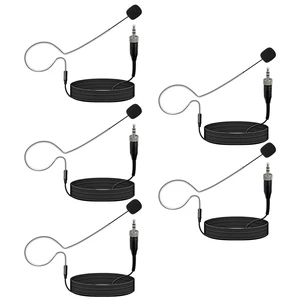 5 Pack Headset Single Earhook Microphone Hands-Free Mic for Sennheiser | 3.5mm Female Screw Plug,Condenser Omnidirectional Mic,Light-Weight Black Headset Head Mic with Windscree and 1.5m Cable 5 Pack Headset Single Earhook Microphone Hands-Free Mic for Sennheiser | 3.5mm Female Screw Plug,Condenser Omnidirectional Mic,Light-Weight Black Headset Head Mic with Windscree and 1.5m Cable