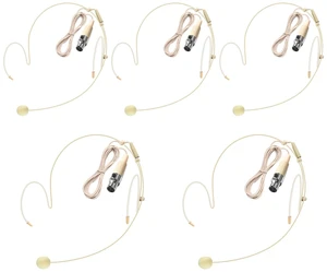 5 Pack Headset Microphone Dual Earset Headworn Over-Ear Mic for AKG Samson | Omnidirectional Condenser Mic with 1.5m Cable and Windscree,Mini XLR 3Pin TA3F Plug,Hands-Free,Ideal for Speaking 5 Pack Headset Microphone Dual Earset Headworn Over-Ear Mic for AKG Samson | Omnidirectional Condenser Mic with 1.5m Cable and Windscree,Mini XLR 3Pin TA3F Plug,Hands-Free,Ideal for Speaking