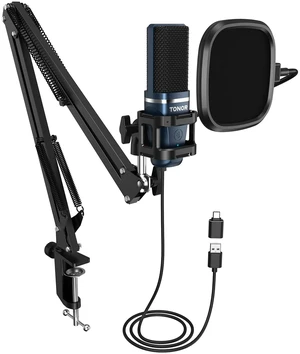 TONOR Podcast Mic, USB-A/C Computer Microphone, Compatible with PC & Laptop | Cardioid Condenser PC Mic with Boom Arm and Pop Filter for Podcasting, Streaming, Vocal Recording, PS4/5, TC-777 +H TONOR Podcast Mic, USB-A/C Computer Microphone, Compatible with PC & Laptop | Cardioid Condenser PC Mic with Boom Arm and Pop Filter for Podcasting, Streaming, Vocal Recording, PS4/5, TC-777 +H
