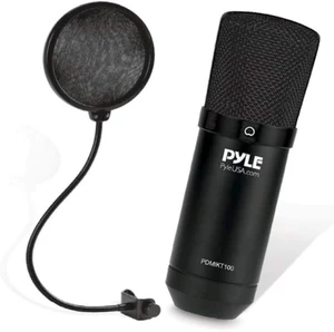 Pyle USB Microphone Podcast Recording Kit with Desktop Stand and Pop Filter, Audio Cardioid Condenser Mic for Gaming, Streaming, Podcasting, Studio, Youtube, Works with Windows Mac PC Pyle USB Microphone Podcast Recording Kit with Desktop Stand and Pop Filter, Audio Cardioid Condenser Mic for Gaming, Streaming, Podcasting, Studio, Youtube, Works with Windows Mac PC