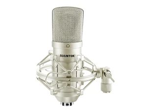 SUUNTOK XLR Condenser Microphone Recording Microphone for PC Computer Home Studio Cardioid Podcast Mic Kit for Streaming, ASMR, YouTube, Voice-Over, Gaming, Vocal (Silver) SUUNTOK XLR Condenser Microphone Recording Microphone for PC Computer Home Studio Cardioid Podcast Mic Kit for Streaming, ASMR, YouTube, Voice-Over, Gaming, Vocal (Silver)