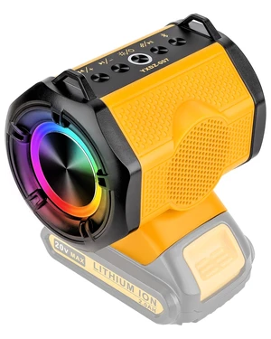 Taingwei Bluetooth Speaker for Dewalt 20v 60v Battery,30W Cordless Small Speaker for Jobsites, Home and Party (Battery not Included) Taingwei Bluetooth Speaker for Dewalt 20v 60v Battery,30W Cordless Small Speaker for Jobsites, Home and Party (Battery not Included)