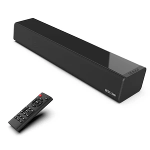BESTISAN Sound Bars for TV, PC, Gaming, Monitor, 50 Watts Sound Bar with Bluetooth 5.0/HDMI ARC/Optical/Sub Out/AUX/USB Connections, 3 Audio Modes, Bass Adjustable, 16 Inch, Wall Mountable (Black) BESTISAN Sound Bars for TV, PC, Gaming, Monitor, 50 Watts Sound Bar with Bluetooth 5.0/HDMI ARC/Optical/Sub Out/AUX/USB Connections, 3 Audio Modes, Bass Adjustable, 16 Inch, Wall Mountable (Black)