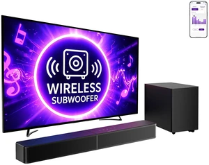 ULTIMEA Sound Bar with Wireless Subwoofer, App Control, for Home Theater | 240W Peak Power, VoiceMX & BassMX, 2.1ch Soundbar for Smart TV, Adjustable Bass, HDMI, Optical, Bluetooth 6.0, Poseidon M30 ULTIMEA Sound Bar with Wireless Subwoofer, App Control, for Home Theater | 240W Peak Power, VoiceMX & BassMX, 2.1ch Soundbar for Smart TV, Adjustable Bass, HDMI, Optical, Bluetooth 6.0, Poseidon M30