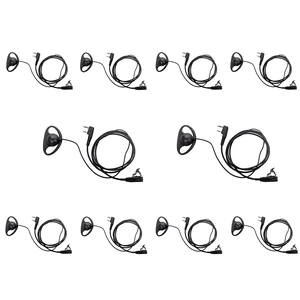 Caroo D-Shape Earpiece Compatible with Kenwood TK-3107 10-Pack | walkie talkie headsets with PTT mic compatible with Kenwood NX-240 Baofeng BF-888S UV-82 2-pin Caroo D-Shape Earpiece Compatible with Kenwood TK-3107 10-Pack | walkie talkie headsets with PTT mic compatible with Kenwood NX-240 Baofeng BF-888S UV-82 2-pin