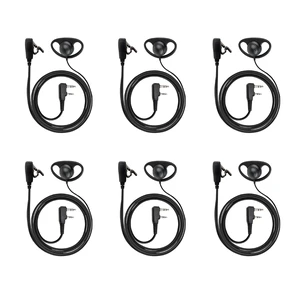 CENMIGO D-Type Walkie Talkie Earpiece with PTT Mic Headset, 6 Pcs | Accessories CENMIGO D-Type Walkie Talkie Earpiece with PTT Mic Headset, 6 Pcs | Accessories