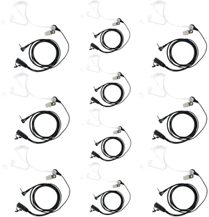 HEOPBIRD Acoustic Tube Earpiece 10-Pack Compatible with MH230R MR350R | Surveillance Headset, Covert, PTT Mic, Comfort, Hands-Free, Lightweight, 2.5mm, Metal Clip, Walkie Talkie, T200 T460 T800 HEOPBIRD Acoustic Tube Earpiece 10-Pack Compatible with MH230R MR350R | Surveillance Headset, Covert, PTT Mic, Comfort, Hands-Free, Lightweight, 2.5mm, Metal Clip, Walkie Talkie, T200 T460 T800