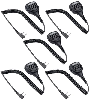 commountain 2-Pin Speaker Mic for Kenwood Baofeng Walkie Talkies Radios | Fits TK Series & UV-5R BF-F8HP UV-82HP and more, Shoulder Microphone w/ Clear Audio, Rugged Build, Reinforced Cable, 5 Pack commountain 2-Pin Speaker Mic for Kenwood Baofeng Walkie Talkies Radios | Fits TK Series & UV-5R BF-F8HP UV-82HP and more, Shoulder Microphone w/ Clear Audio, Rugged Build, Reinforced Cable, 5 Pack