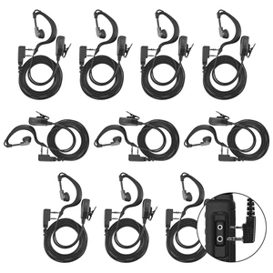 VistaRise 10pcs Walkie Talkie Earpiece with Mic for Retevis Pxton Baofeng | K-Type 2-Pin, Ear Hooks Two-Way Radio Headset Compatible with Kenwood, Wouxun, SAMCOM Walkie Talkies VistaRise 10pcs Walkie Talkie Earpiece with Mic for Retevis Pxton Baofeng | K-Type 2-Pin, Ear Hooks Two-Way Radio Headset Compatible with Kenwood, Wouxun, SAMCOM Walkie Talkies