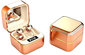 RITPOL EarClip OpenEar Bluetooth 5.4 Wireless Earbuds, Removable Butterfly Earrings & Makeup Mirror Charging Case, IPX4 Air Conduction Headphones for Travel Work, Gift for Women Girls (Rose Gold) RITPOL EarClip OpenEar Bluetooth 5.4 Wireless Earbuds, Removable Butterfly Earrings & Makeup Mirror Charging Case, IPX4 Air Conduction Headphones for Travel Work, Gift for Women Girls (Rose Gold)