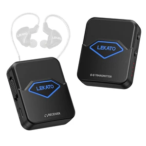 LEKATO Wireless in Ear Monitor System, 5.8G Professional IEM System MS-50 | Low Latency with Transmitte Receiver Auto-Pairing,One to More, In-Ear Monitoring for Church,Singer,Band,Live Stage LEKATO Wireless in Ear Monitor System, 5.8G Professional IEM System MS-50 | Low Latency with Transmitte Receiver Auto-Pairing,One to More, In-Ear Monitoring for Church,Singer,Band,Live Stage
