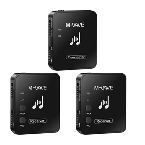 M-VAVE WP-10 Wireless in Ear Monitor System,Stereo IEM System,2.4GHz Rechargeable Low Latency IEM System, Auto Pairing,One to Many Wireless IEM System Transmitter Receiver System (WP-10 (1T & 2R)) M-VAVE WP-10 Wireless in Ear Monitor System,Stereo IEM System,2.4GHz Rechargeable Low Latency IEM System, Auto Pairing,One to Many Wireless IEM System Transmitter Receiver System (WP-10 (1T & 2R))