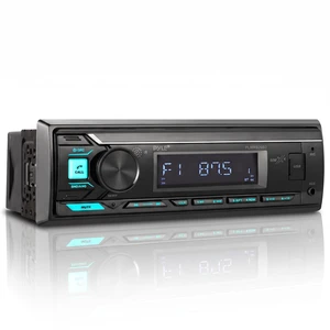 Pyle Marine Radio Stereo Receiver with Bluetooth MP3 Player - Single DIN Boat Audio System, AM/FM Tuner, USB/AUX Input, 30 Preset Stations, Hands-Free Calling, 300W Max Power for Marine and Boat Use Pyle Marine Radio Stereo Receiver with Bluetooth MP3 Player - Single DIN Boat Audio System, AM/FM Tuner, USB/AUX Input, 30 Preset Stations, Hands-Free Calling, 300W Max Power for Marine and Boat Use