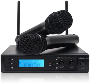 Sound Town 200-Channel Professional UHF Wireless Microphone System with 2 Handheld Microphones, for Church, Business Meeting, Outdoor Wedding and Karaoke Sound Town 200-Channel Professional UHF Wireless Microphone System with 2 Handheld Microphones, for Church, Business Meeting, Outdoor Wedding and Karaoke