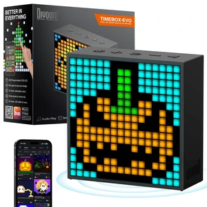 Divoom TimeBox Evo -- Pixel Art Bluetooth Speaker with 16x16 LED Display APP Control - Cool Animation Frame & Gaming Room Setup & Bedside Alarm Clock- Black Divoom TimeBox Evo -- Pixel Art Bluetooth Speaker with 16x16 LED Display APP Control - Cool Animation Frame & Gaming Room Setup & Bedside Alarm Clock- Black