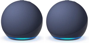 Amazon Echo Dot (newest model) - Vibrant sounding speaker, Designed for Alexa+, Great for bedrooms, dining rooms and offices, Deep Sea Blue (Pack of 2)