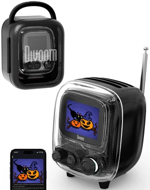 Divoom Tiivoo-2 Retro Bluetooth Speaker, FM Radio, Pixel Art Display, Black | Alarm Clock, Portable Mini Wireless Speaker, Cute Vintage Desk Decor Gift Divoom Tiivoo-2 Retro Bluetooth Speaker, FM Radio, Pixel Art Display, Black | Alarm Clock, Portable Mini Wireless Speaker, Cute Vintage Desk Decor Gift