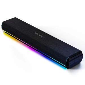 BESTISAN Bluetooth 5.4 Sound Bar, 20W Gaming Soundbar, Type-C Connection | Dynamic RGB Lights, Desktop, TV, Tablet Compatible, Indoor & Outdoor Use
