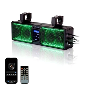KEMIMOTO UTV Sound Bar 16 Inch ATV Speaker with RGB Lights | IP65 Waterproof Golf Carts Soundbar Compatible with Polaris RZR Can-Am CFMOTO Zforce Teryx Fits 1.75" - 2.25"Roll Cage KEMIMOTO UTV Sound Bar 16 Inch ATV Speaker with RGB Lights | IP65 Waterproof Golf Carts Soundbar Compatible with Polaris RZR Can-Am CFMOTO Zforce Teryx Fits 1.75" - 2.25"Roll Cage