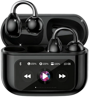 M100 Clip On Earbuds with Touchscreen Case , Open Ear Wireless Headphones for Glasses & Small Ears ,50H Total Battery, Bluetooth 6.0, IPX7 Waterproof,Ultra-Light 4g for Running & Workouts,black M100 Clip On Earbuds with Touchscreen Case , Open Ear Wireless Headphones for Glasses & Small Ears ,50H Total Battery, Bluetooth 6.0, IPX7 Waterproof,Ultra-Light 4g for Running & Workouts,black