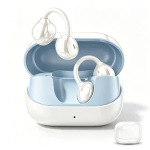 QJF Clip-on Earbuds, Open Ear Wireless Bluetooth 6.0 Headphones with Mic, C-Shaped Slim Hook, 50H Playtime, IPX5 Waterproof, Comfort Secure Fit for Glasses Wearers, Small Ears, Sports QJF Clip-on Earbuds, Open Ear Wireless Bluetooth 6.0 Headphones with Mic, C-Shaped Slim Hook, 50H Playtime, IPX5 Waterproof, Comfort Secure Fit for Glasses Wearers, Small Ears, Sports