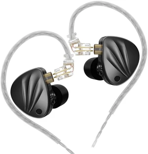 KZ Krila 4 Levels Tunable Hybrid Earphones EarbudsKZ HiFi BA DD Heavy Bass in-Ear HeadphonesDetachable Silver Cable Headset (Black, Without mic) KZ Krila 4 Levels Tunable Hybrid Earphones EarbudsKZ HiFi BA DD Heavy Bass in-Ear HeadphonesDetachable Silver Cable Headset (Black, Without mic)