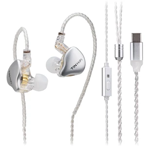 TINHIFI C1 10mm DLC Dynamic Driver IEM - HiFi Wired Earphones, Dual Magnetic Circuit, Deep Bass, Wide Soundstage, Detachable Cable, Type-C with Mic (Silver) TINHIFI C1 10mm DLC Dynamic Driver IEM - HiFi Wired Earphones, Dual Magnetic Circuit, Deep Bass, Wide Soundstage, Detachable Cable, Type-C with Mic (Silver)