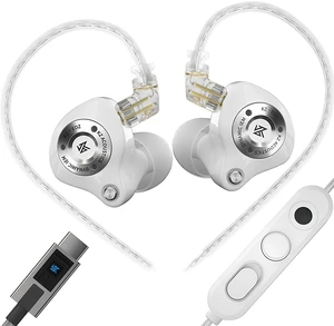 KZ EDZ HiFi in-Ear headsets Pick up Every Tiny Detail in Your Tracks, Delivering a Listening Experience That's Full of Surprises and Depth (White, Type-C) KZ EDZ HiFi in-Ear headsets Pick up Every Tiny Detail in Your Tracks, Delivering a Listening Experience That's Full of Surprises and Depth (White, Type-C)
