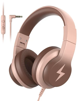 Wired Kids Headphones for School, Over-Ear for Boys Girls | Volume Limiter 85/94dB, HD Stereo Sound, Microphone and Wired Control,Foldable Design, Gradient Brown Wired Kids Headphones for School, Over-Ear for Boys Girls | Volume Limiter 85/94dB, HD Stereo Sound, Microphone and Wired Control,Foldable Design, Gradient Brown