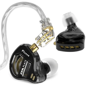 CCA PLA13 Planar Drivers in-Ear Headphones Earbuds, CCA in-Ear Monitor Bassy Earphones, IEM HiFi Wired Ear Buds for Audiphile (Black, Without Mic) CCA PLA13 Planar Drivers in-Ear Headphones Earbuds, CCA in-Ear Monitor Bassy Earphones, IEM HiFi Wired Ear Buds for Audiphile (Black, Without Mic)