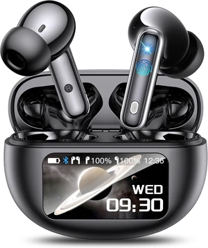 AI Translation Earbuds Real Time,Multifunctional Touch Screen Translator for 144 Languages & Accents Audifonos Traductores Inglés Español Noise Canceling Headphones for1Travel Business Learning Black AI Translation Earbuds Real Time,Multifunctional Touch Screen Translator for 144 Languages & Accents Audifonos Traductores Inglés Español Noise Canceling Headphones for1Travel Business Learning Black