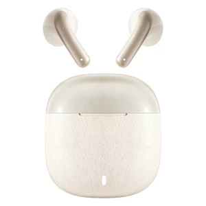 ROEL-PLAY Wireless Bluetooth Earbuds 45H Bluetooth 6.0 Earbuds, Beige | Noise Cancelling Earbuds, Leather Texture Stereo, 13mm Driver, Long Playtime, Sweat-Splash Resistant ROEL-PLAY Wireless Bluetooth Earbuds 45H Bluetooth 6.0 Earbuds, Beige | Noise Cancelling Earbuds, Leather Texture Stereo, 13mm Driver, Long Playtime, Sweat-Splash Resistant