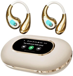 AI Language Translation Earbuds, Real-Time OWS Bluetooth Earphone, Two-Way Language Translator Headphone with LED Screen 140+ Languages Earphone fit iOS Android Ideal for Travel Business (Beige) AI Language Translation Earbuds, Real-Time OWS Bluetooth Earphone, Two-Way Language Translator Headphone with LED Screen 140+ Languages Earphone fit iOS Android Ideal for Travel Business (Beige)
