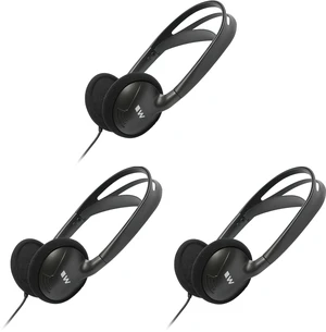 HED 027 Pack of 3 Heavy-Duty Folding Mono Headphones, 3.5mm Connector, 40 mm Driver, 39 Inch Cord, Compatible with Williams AV Receivers and Pocketalkers HED 027 Pack of 3 Heavy-Duty Folding Mono Headphones, 3.5mm Connector, 40 mm Driver, 39 Inch Cord, Compatible with Williams AV Receivers and Pocketalkers