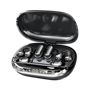 Clip-On Open-Ear Sleep Earbuds with Digital Charging CaseBlack | Multiple earbud shapes share one hinged case with a visible power display and PC/ABS shell for bedtime, desk and travel audio Clip-On Open-Ear Sleep Earbuds with Digital Charging CaseBlack | Multiple earbud shapes share one hinged case with a visible power display and PC/ABS shell for bedtime, desk and travel audio