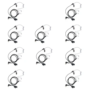 BVMAG Walkie Talkie Earpiece Compatible with Motorola CP200 CP200D 10 Pack | Cls1410 CLS1110 Cp185 BPR40 Rdm2070d walkie Talkie 2 Way Radio