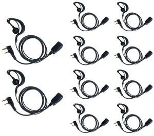 TDYU G Shape Earpiece Compatible with Baofeng UV5R Kenwood TK-208 10PCS TDYU G Shape Earpiece Compatible with Baofeng UV5R Kenwood TK-208 10PCS