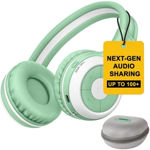 SIMOLIO Manyshare Kids Bluetooth Headphones w/Case & Mic for School, Green | Share Audio with 100+ SIMOLIO Auracast-enabled Headphones for Group Listening. Ideal for Kids, School, Travel and Tablets SIMOLIO Manyshare Kids Bluetooth Headphones w/Case & Mic for School, Green | Share Audio with 100+ SIMOLIO Auracast-enabled Headphones for Group Listening. Ideal for Kids, School, Travel and Tablets